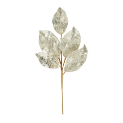Raz 24" Silver Or Gold Beaded Metallic Leaf Christmas Spray F4106650 -Xmas Ornaments Shop apigdht44 30281.1646091922