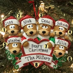 Bear Family Of 6 With Heart Personalized Christmas Ornament 4 Bear Family Of 6 With Heart Personalized Christmas Ornament -Xmas Ornaments Shop apighog6g 97873.1646091892