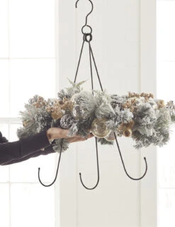 Raz 29.5" Distressed Black Wreath Hanger X4128871