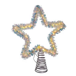 Kurt Adler 12.2" LED Lighted Warm White Silver Tinsel Star Christmas Tree Topper AD1022WW 19 Kurt Adler 12.2" LED Lighted Warm White Silver Tinsel Star Christmas Tree Topper AD1022WW -Xmas Ornaments Shop apigo3jyv 57256.1646091916