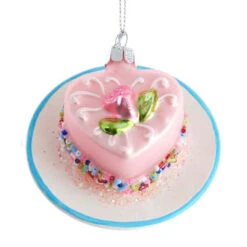 Kurt Adler 3.25" Pink Miniature Cake Glass Christmas Ornament C6374 -Xmas Ornaments Shop apihajehr 58372.1646091887