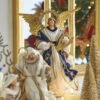 Raz 15.5" Jewel Tone Angel With Harp Christmas Decoration 4110659
