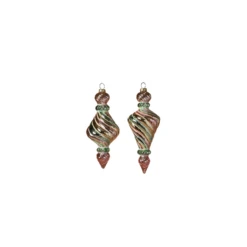 7" Iridescent Glass Finial Christmas Ornament 2616640