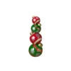 39.5" Battery Operated LED Lighted Red And Green Stacked Ornaments Christmas Decoration 2604390