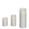Liown 3" X 4", 6", Or 8" Moving Flame White-Unscented Pillar Battery Candle