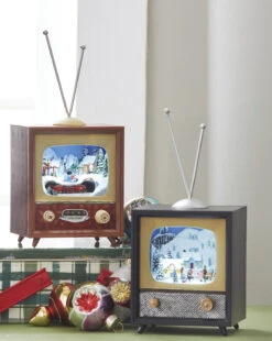Raz 10" Animated Musical Television Christmas Decoration 3516162