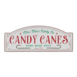 28" Metal Embossed Candy Cane Christmas Sign 2604200