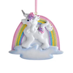 Kurt Adler 4.5" Unicorn And Rainbow Personalized Christmas Ornament W8457 -Xmas Ornaments Shop apijcrfnw 89254.1646091869