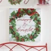Raz 20" Merry And Bright Wooden Wall Art Christmas Sign 4116219