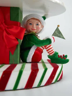 Katherine's Collection 13.25" Santa Claus Is Coming To Town Naughty And Nice Cake Stand 28-128245 -Xmas Ornaments Shop apijszdm2 84149.1646091932