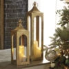 Raz Large21" Or 29" Gold Lantern Christmas Decoration