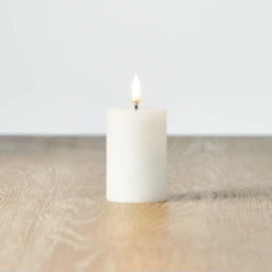 Uyuni 4" Flicker Flame White Votive Battery Candle 4034518