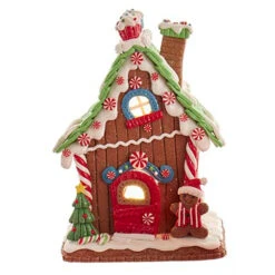 Kurt Adler 8" LED Lighted Cottage Style Gingerbread House Christmas Decoration GBJ0021 6 Kurt Adler 8" LED Lighted Cottage Style Gingerbread House Christmas Decoration GBJ0021 -Xmas Ornaments Shop apiliqod2 99586.1646091933