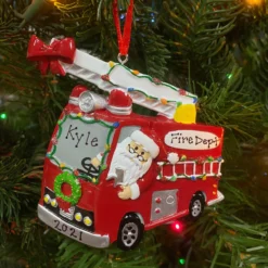 Christmas Parade Fire Truck Personalized Christmas Ornament OR1583 -Xmas Ornaments Shop apimgakzk 38062.1666293039