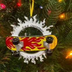 Skateboarding Personalized Christmas Ornament OR510-R -Xmas Ornaments Shop apimscjdi 66116.1646091909