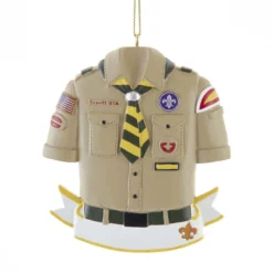 Kurt Adler 3.5" Boy Scout Shirt Personalized Christmas Ornament BS2202B -Xmas Ornaments Shop apinbpvyc 67631.1646091872
