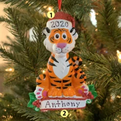 Baby Tiger Personalized Christmas Ornament OR1850T