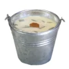 Bedrock Tree Farm Natural Fir Needle Wood Wick Soy Candle In Galvanized Pail P12G