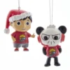 Kurt Adler 3.5" Set Of 2 Ryan's World Panda And Ryan Christmas Ornament RW1202