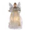 Kurt Adler 14" Fiber-Optic Ivory And Gold Animated LED Angel Christmas Tree Topper UL2173LED