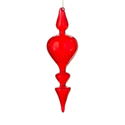 Raz 11.25" Bright Red Finial Glass Christmas Ornament 4122878 -Xmas Ornaments Shop apipa11y0 51050.1646091901