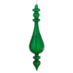 Raz 11.25" Green Finial Glass Christmas Ornament 4122879 -Xmas Ornaments Shop apipeaf5t 64666.1646091898