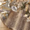Raz 48" Fawn Faux Fur Christmas Tree Skirt 4116409