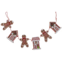 Raz 30" Gingerbread Cookie Christmas Garland G3816442 -Xmas Ornaments Shop apirgm10t 23623.1646091901