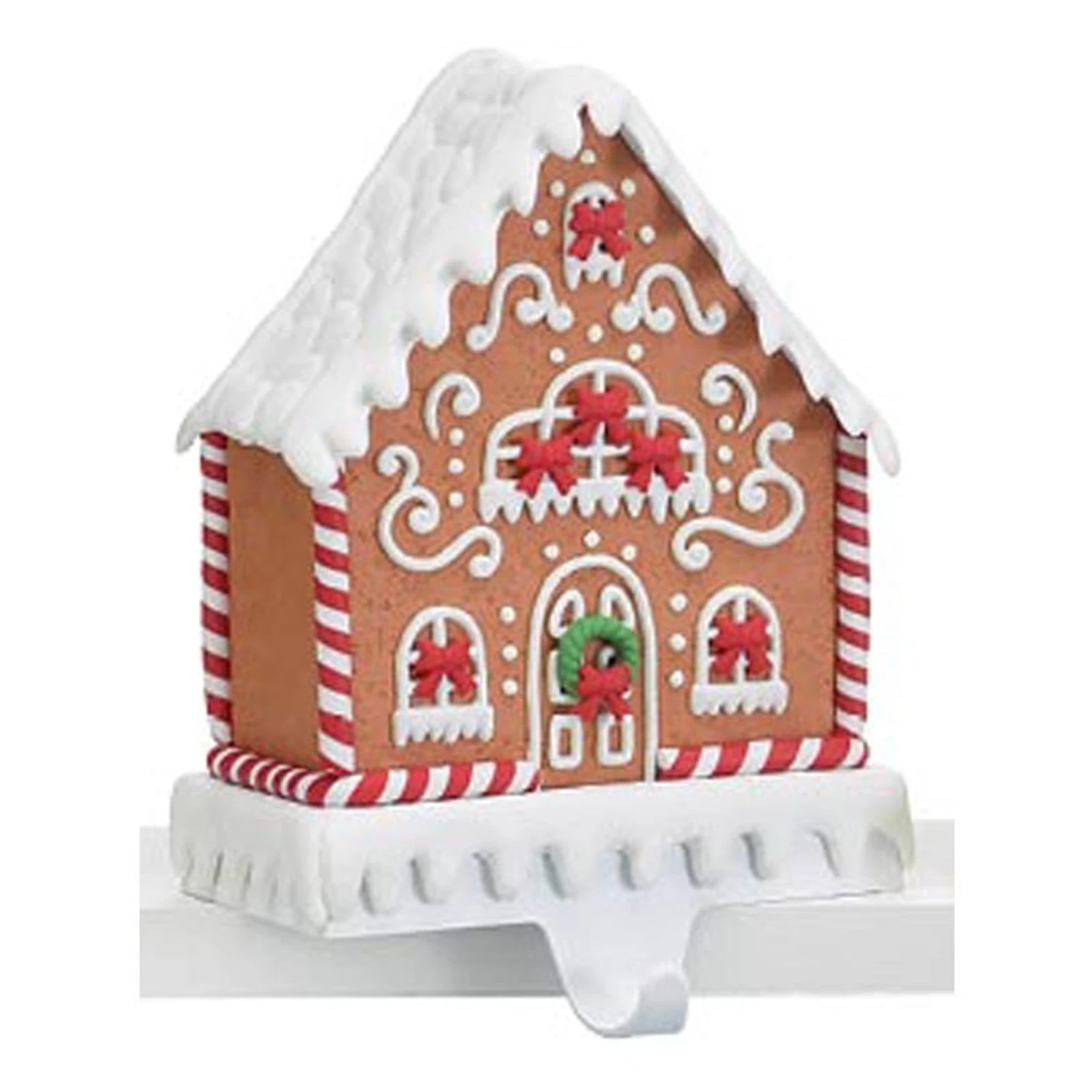 7.75" Claydough Gingerbread House Christmas Stocking Holder 9742090 2 7.75" Claydough Gingerbread House Christmas Stocking Holder 9742090 - Image 2