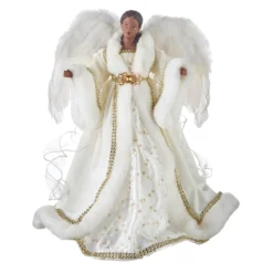Raz 16" African American White And Gold Angel Christmas Tree Topper 4115551 -Xmas Ornaments Shop apit5x5qr 20412.1646091961
