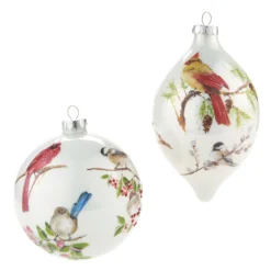Raz 4.75" Winter Bird Glass Christmas Ornament 4024608 -Xmas Ornaments Shop apiunb166 13294.1646091963