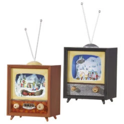 Raz 10" Animated Musical Television Christmas Decoration 3516162 -Xmas Ornaments Shop apiuo2dsm 01122.1646091932