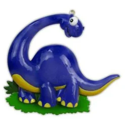 Blue Long Neck Dinosaur Personalized Christmas Ornament OR816-B -Xmas Ornaments Shop apiusstnb 26836.1646091981