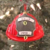 Fireman Hat Personalized Christmas OrnamentOR1028