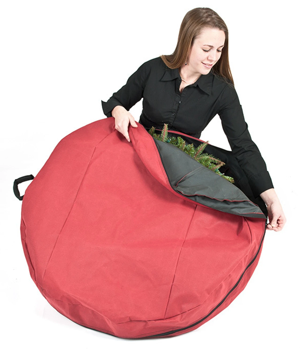 Santa's Bags 36" Direct Suspend Wreath Storage Bag With Handle 10175 1 Santa's Bags 36" Direct Suspend Wreath Storage Bag With Handle 10175