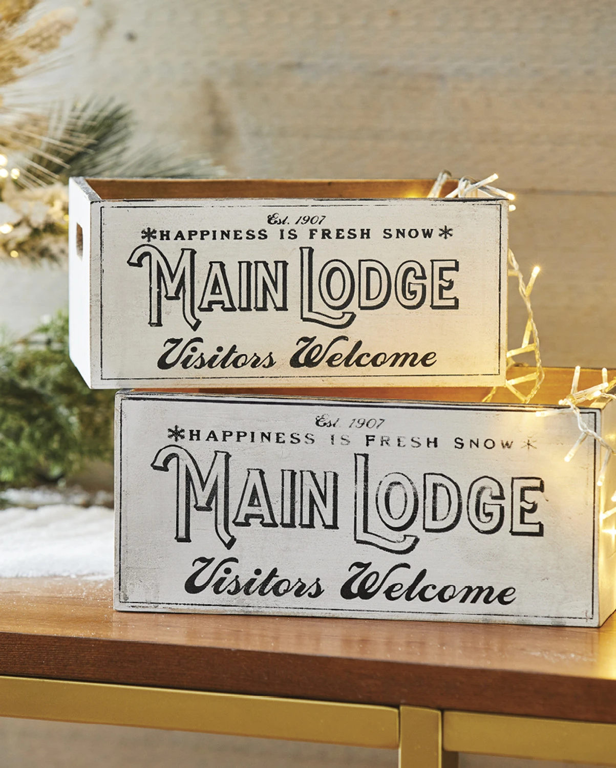 Raz Set Of 2 Main Lodge Crate Christmas Decoration 4111294 1 Raz Set Of 2 Main Lodge Crate Christmas Decoration 4111294