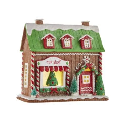Raz Gingerbread LED Lighted Town Building Christmas Decoration -Xmas Ornaments Shop apiwdwtb9 48245.1646091929