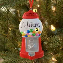 Colorful Gumball Machine Personalized Christmas Ornament OR1892