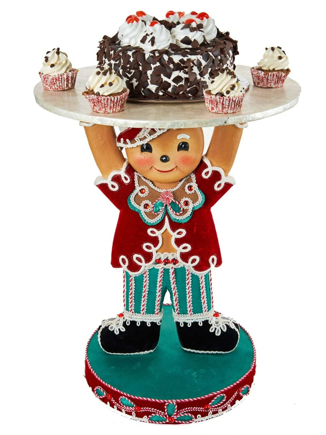 Katherine's Collection 20.5" Gingerbread Forrest Gingerbread Man Platter 28-128130 4 Katherine's Collection 20.5" Gingerbread Forrest Gingerbread Man Platter 28-128130 - Image 4