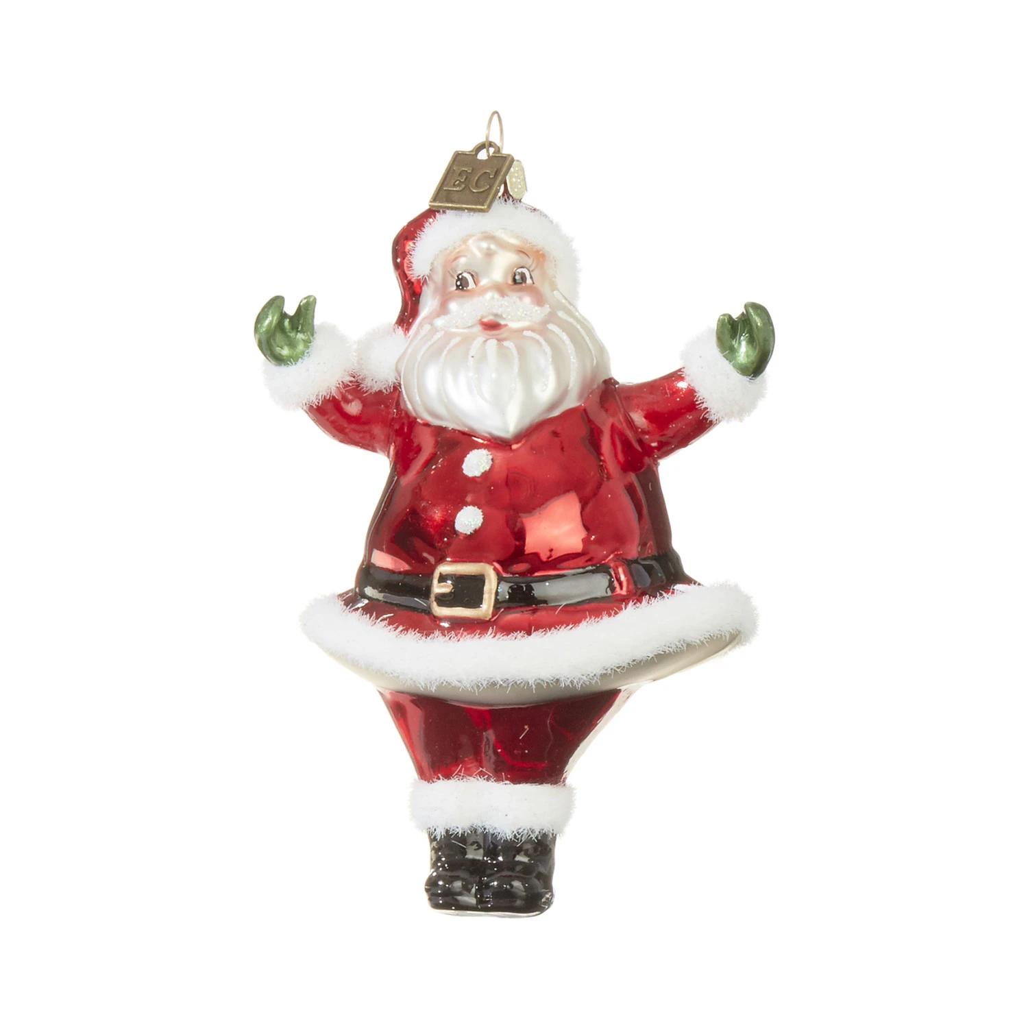 Raz Eric Cortina 4.75" Or 7.5" Large Retro Santa Glass Christmas Ornament 2 Raz Eric Cortina 4.75" Or 7.5" Large Retro Santa Glass Christmas Ornament - Image 2