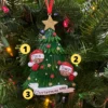 African American Christmas Tree Couple Personalized Christmas Ornament AA827-2