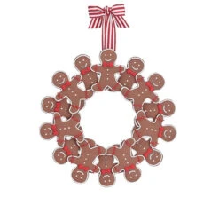 18" Claydough Gingerbread Cookie Christmas Wreath 9742089