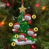 African American Christmas Tree Family Of 4 Personalized Christmas Ornament AA827-4