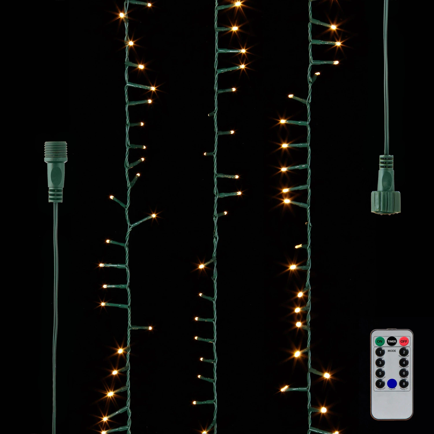 Raz 73.8' Connectable Snake Garland Green Wire With Compact White Lights Christmas Light Strands L4137015 2 Raz 73.8' Connectable Snake Garland Green Wire With Compact White Lights Christmas Light Strands L4137015 - Image 2