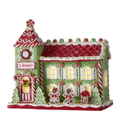 Raz Gingerbread LED Lighted Town Building Christmas Decoration -Xmas Ornaments Shop apiym1urj 01903.1646091928