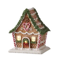 Raz LED Lighted Holiday Spice Gingerbread House Christmas House Figure -Xmas Ornaments Shop apiyquiij 07769.1646091979