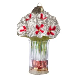Raz Eric Cortina 5" White Amaryllis In Vase Glass Christmas Ornament 4053126 -Xmas Ornaments Shop apiz8i2b9 42725.1646091905
