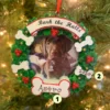 Bark The Halls Pet Picture Frame Personalized Christmas Ornament PF1899