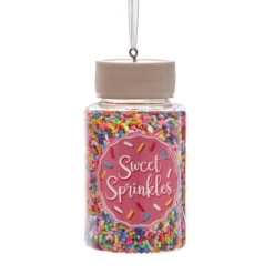 Kurt Adler 3.3" Set Of 2 Cookie Sprinkles Jar Christmas Ornament D4226 -Xmas Ornaments Shop d4226b 62784.1677690746