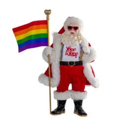 Kurt Adler 10" Fabriché Pride Santa Christmas Figure FA0179